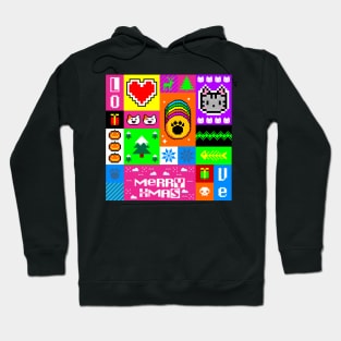 happy pixel Hoodie